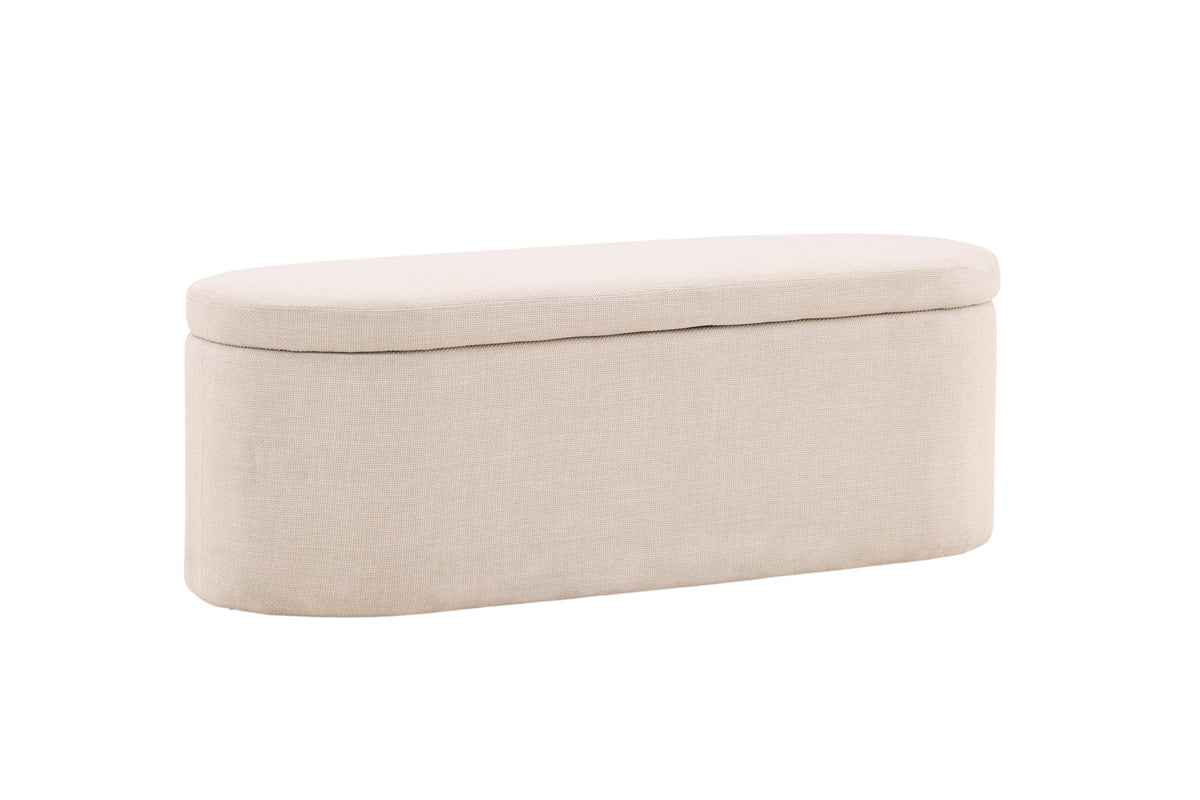 Sitzpouf Oria Cremeweiß in Farbe von kommodly