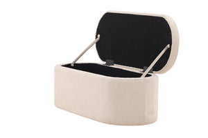 Sitzpouf Oria Cremeweiß in Farbe von kommodly