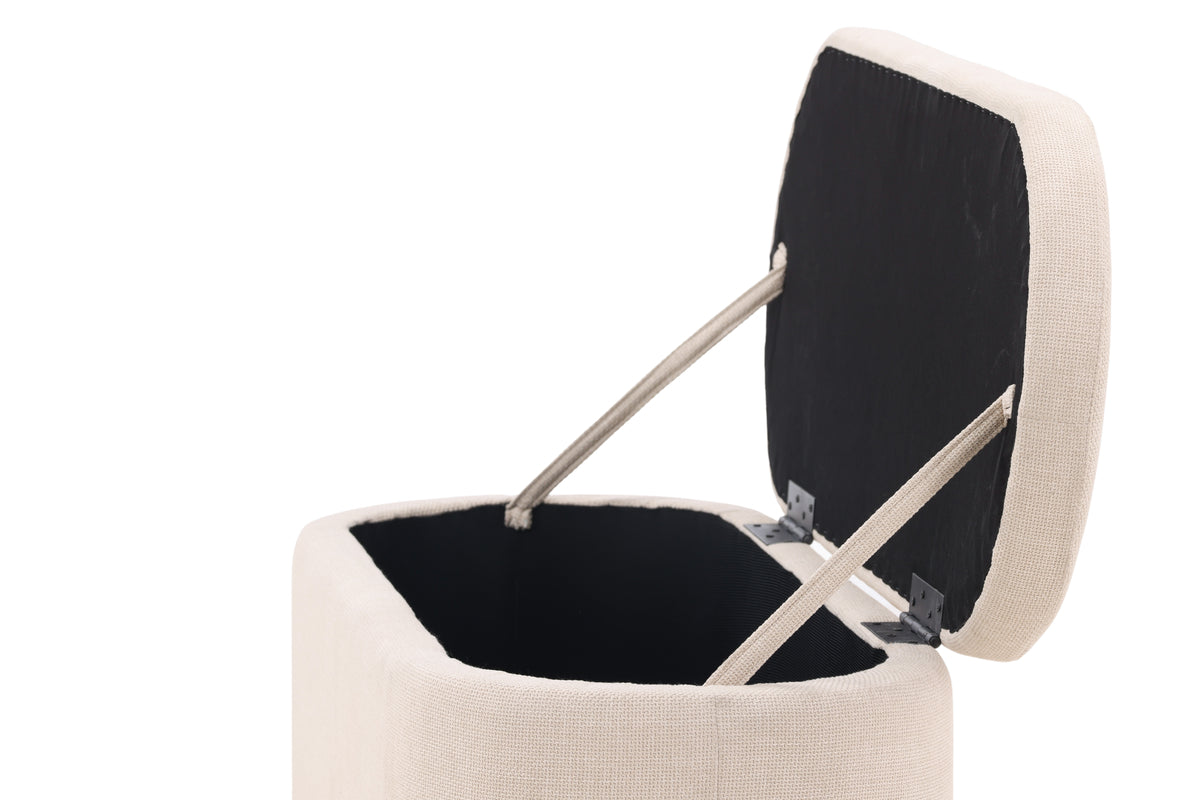 Sitzpouf Oria Cremeweiß in Farbe von kommodly