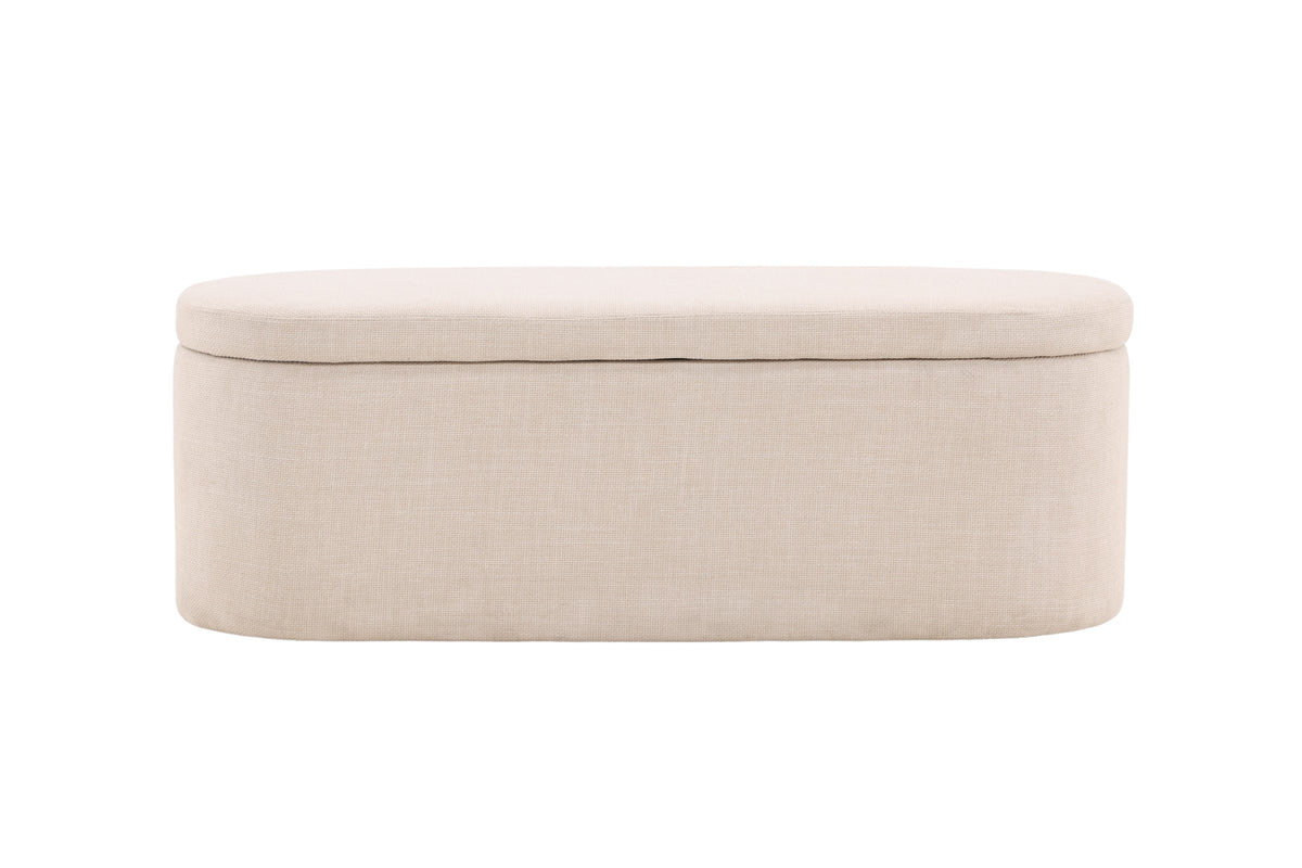 Sitzpouf Oria Cremeweiß in Farbe von kommodly