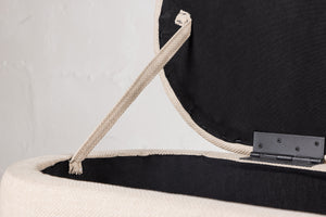 Sitzpouf Oria Cremeweiß in Farbe von kommodly