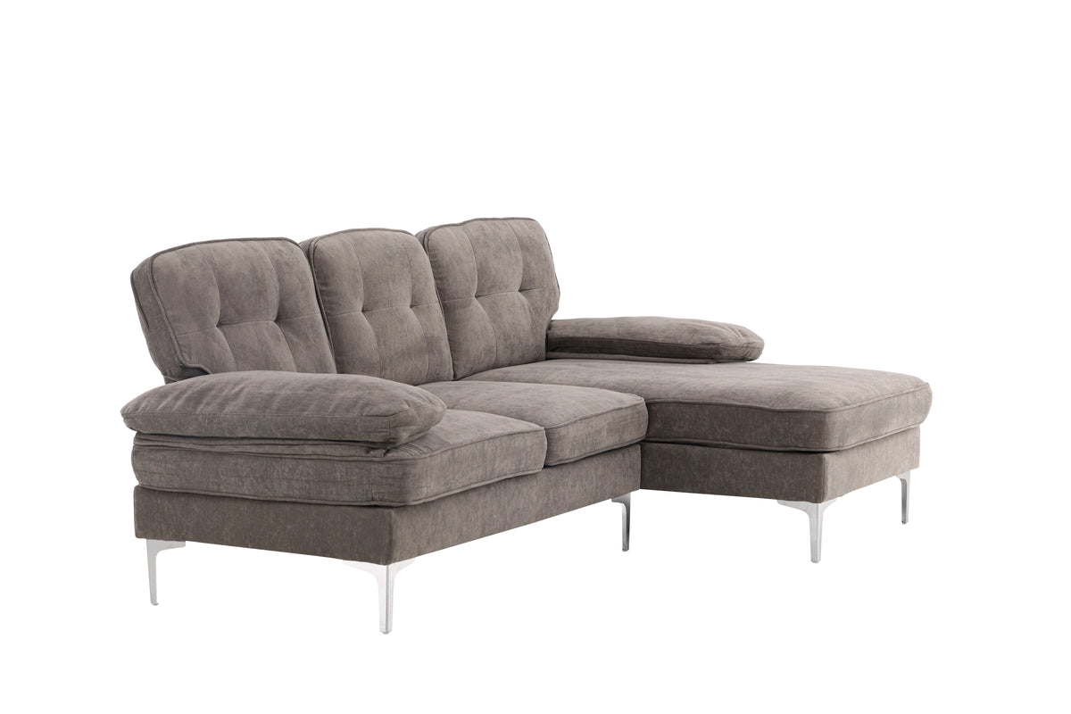 Ecksofa-Set Zeto Dunkelgrau in Farbe von kommodly