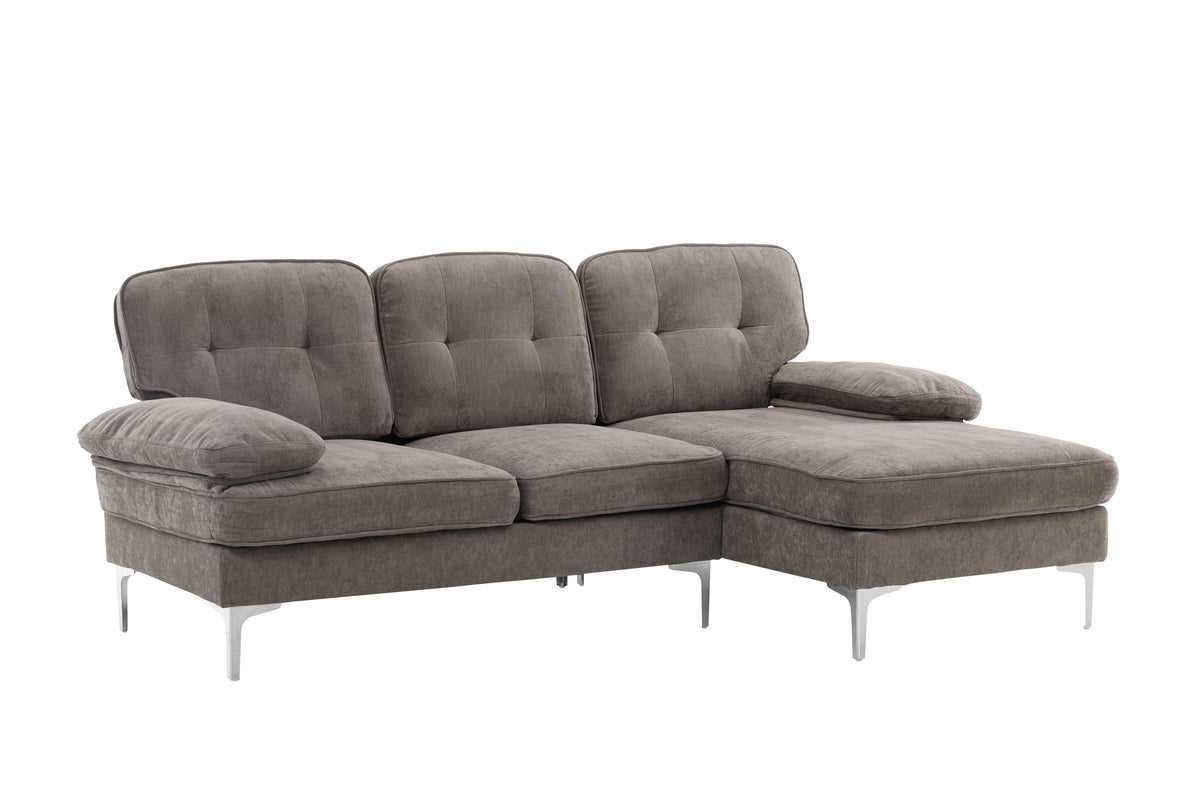 Ecksofa-Set Zeto Dunkelgrau in Farbe von kommodly