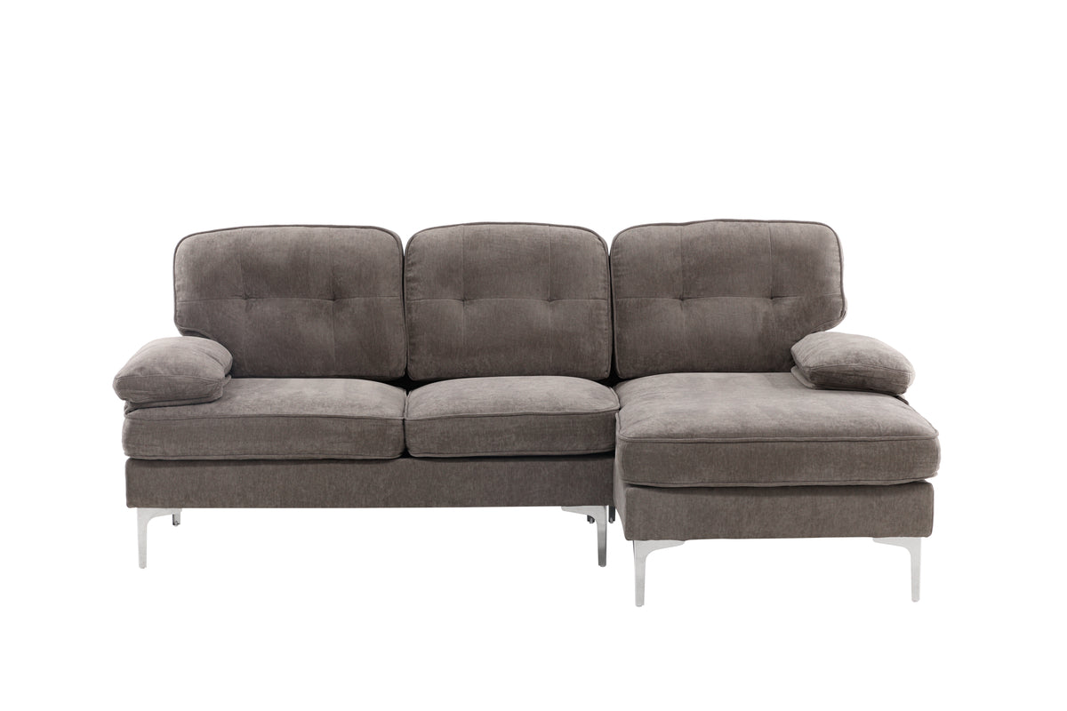Ecksofa-Set Zeto Dunkelgrau in Farbe von kommodly