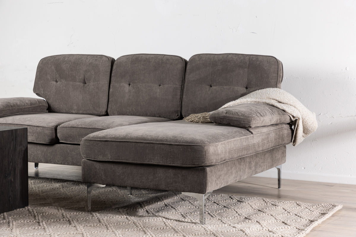 Ecksofa-Set Zeto Dunkelgrau in Farbe von kommodly