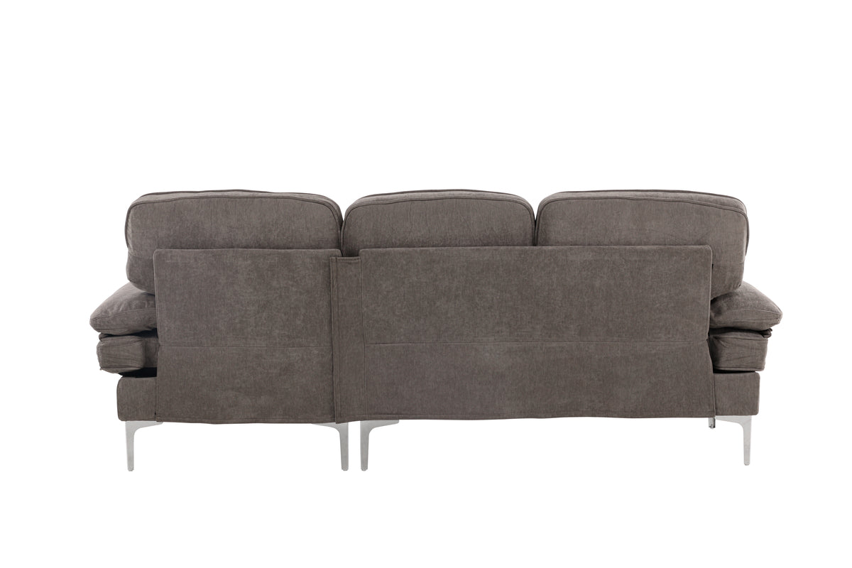 Ecksofa-Set Zeto Dunkelgrau in Farbe von kommodly