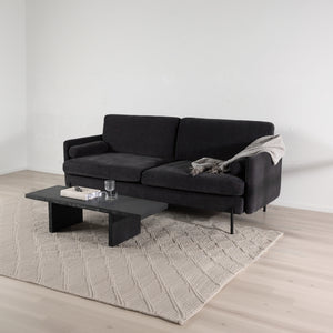3-Sitzer-Sofa Velo in Farbe Dunkelgrau von kommodly
