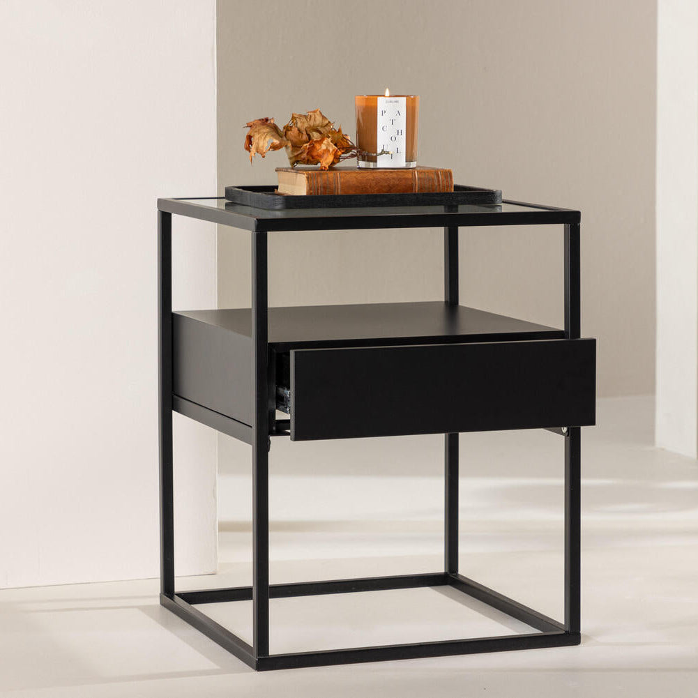 Beistelltisch Forto in Farbe Schwarz von Kommodly