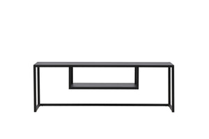 TV-Lowboard Faxe Schwarz aus Stahl in Farbe von kommodly