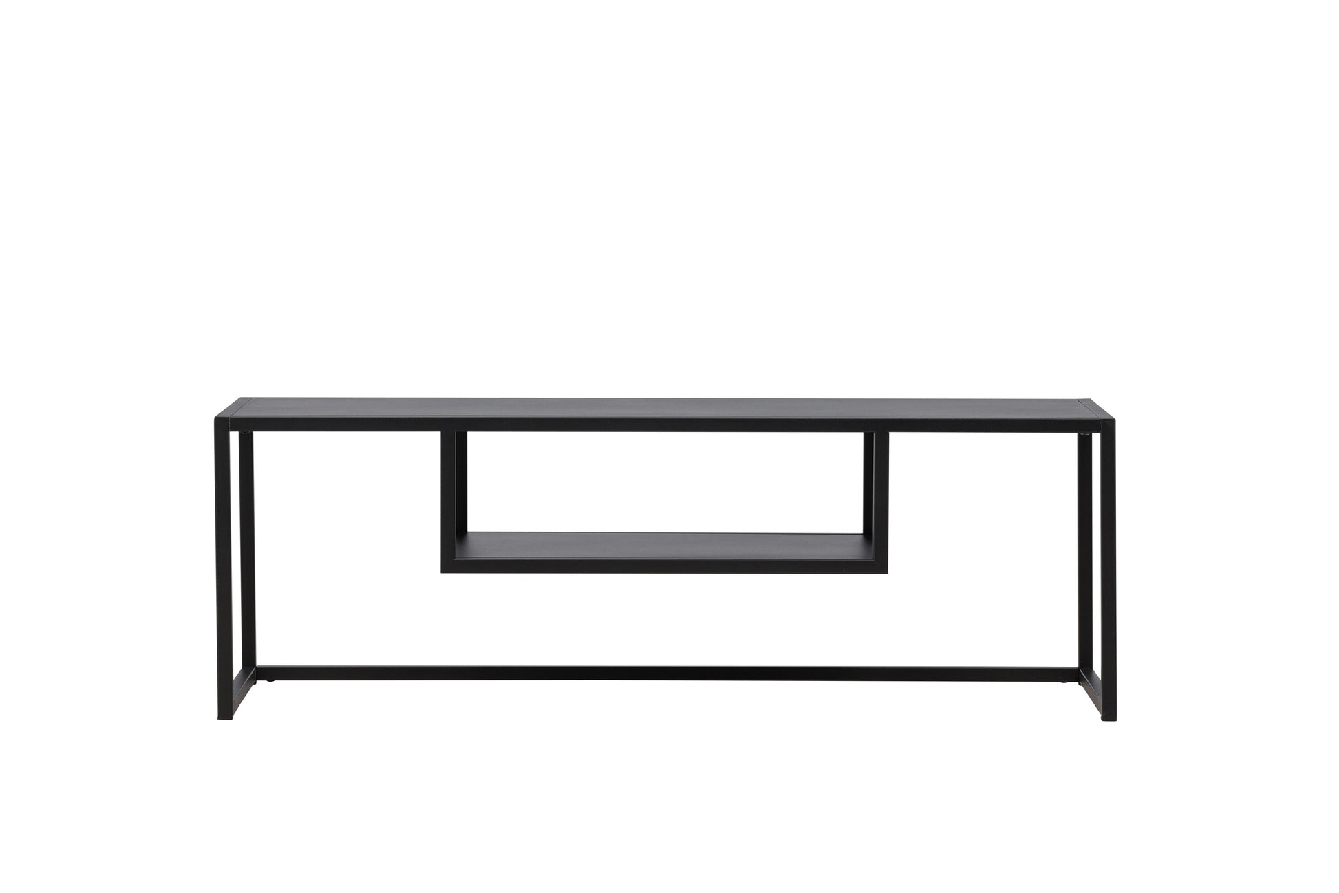 TV-Lowboard Faxe Schwarz aus Stahl in Farbe von kommodly