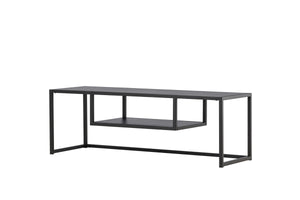 TV-Lowboard Faxe Schwarz aus Stahl in Farbe von kommodly