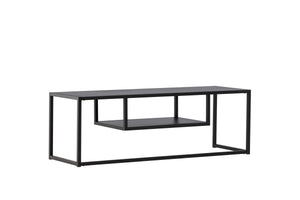 TV-Lowboard Faxe Schwarz aus Stahl in Farbe von kommodly