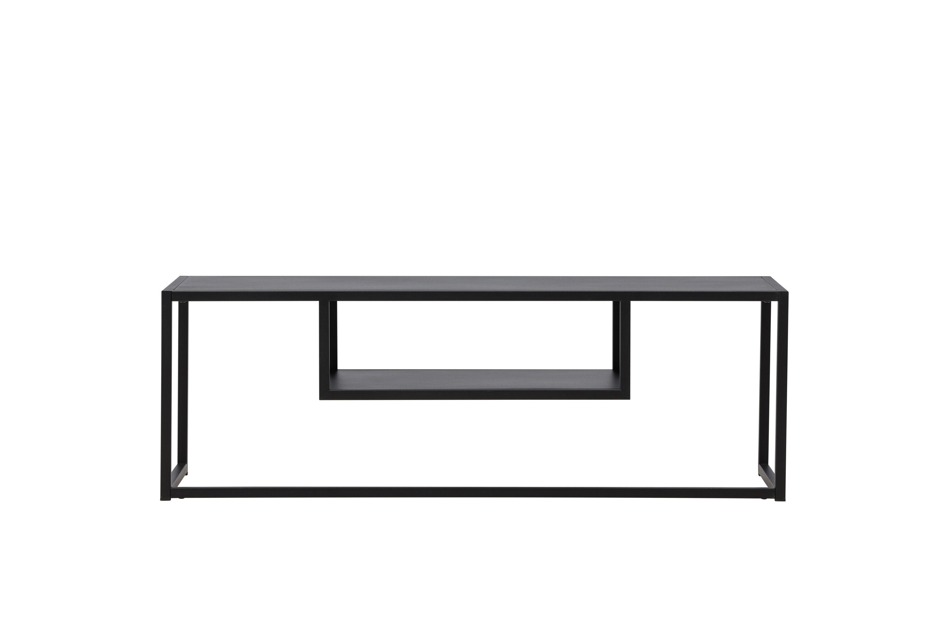 TV-Lowboard Faxe Schwarz aus Stahl in Farbe von kommodly
