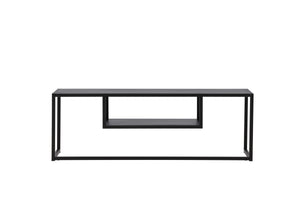 TV-Lowboard Faxe Schwarz aus Stahl in Farbe von kommodly