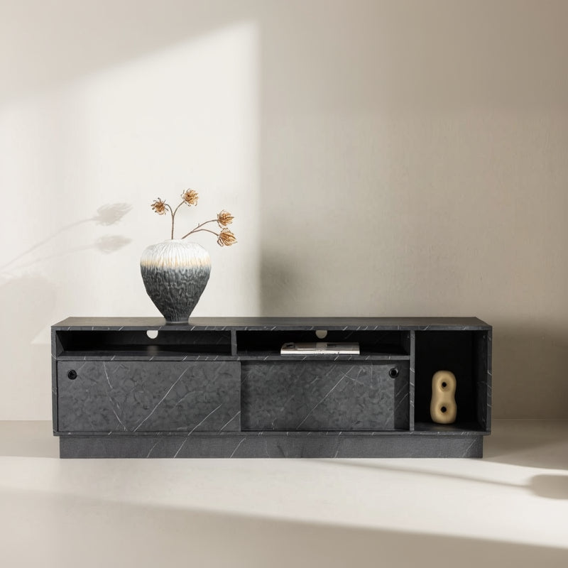 TV-Lowboard Kasi in Farbe Schwarz von kommodly