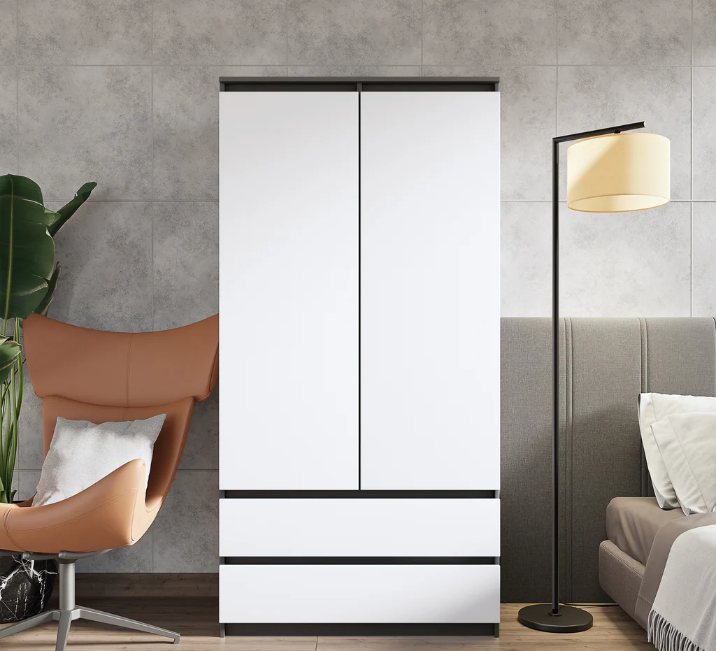 Joelle Kleiderschrank 90 cm / 2 Türen in Farbe von kommodly