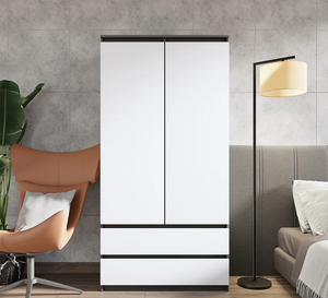 Joelle Kleiderschrank 90 cm / 2 Türen in Farbe von kommodly