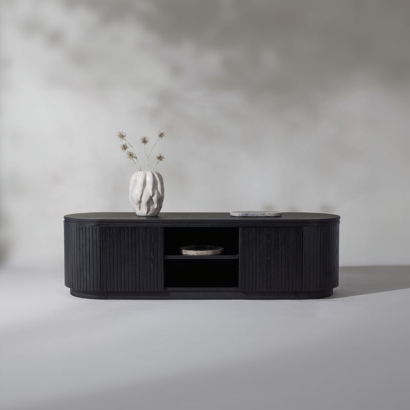 TV-Lowboard Kibo Schwarz in Farbe von kommodly
