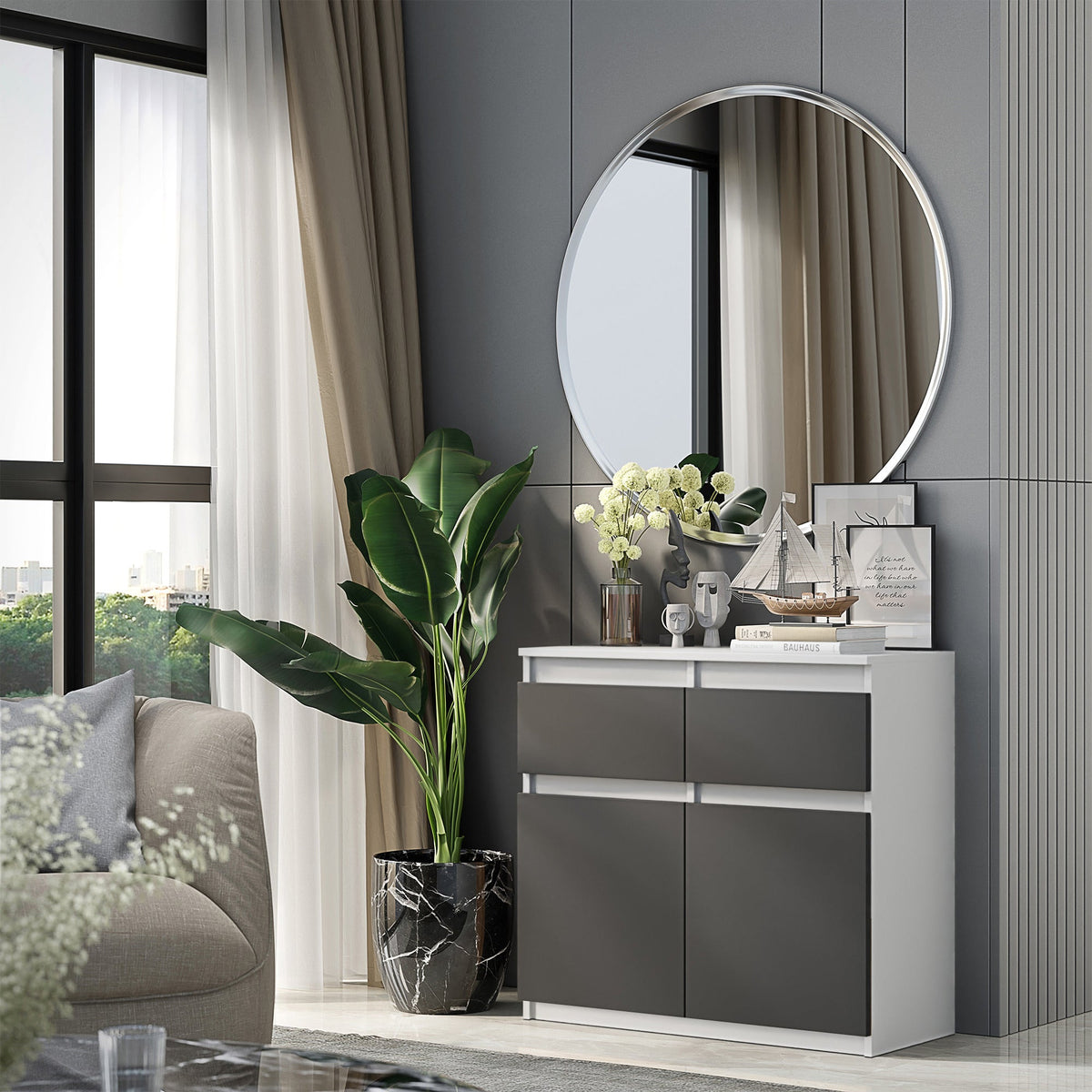 Noah Sideboard 80 cm / 2 Schubladen in Farbe von kommodly