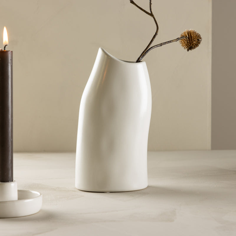 Vase Kayo in Farbe Weiß von kommodly