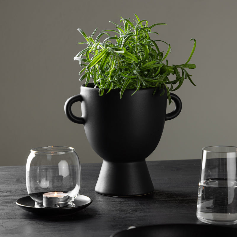Blumenvase Ruta in Farbe Schwarz von kommodly