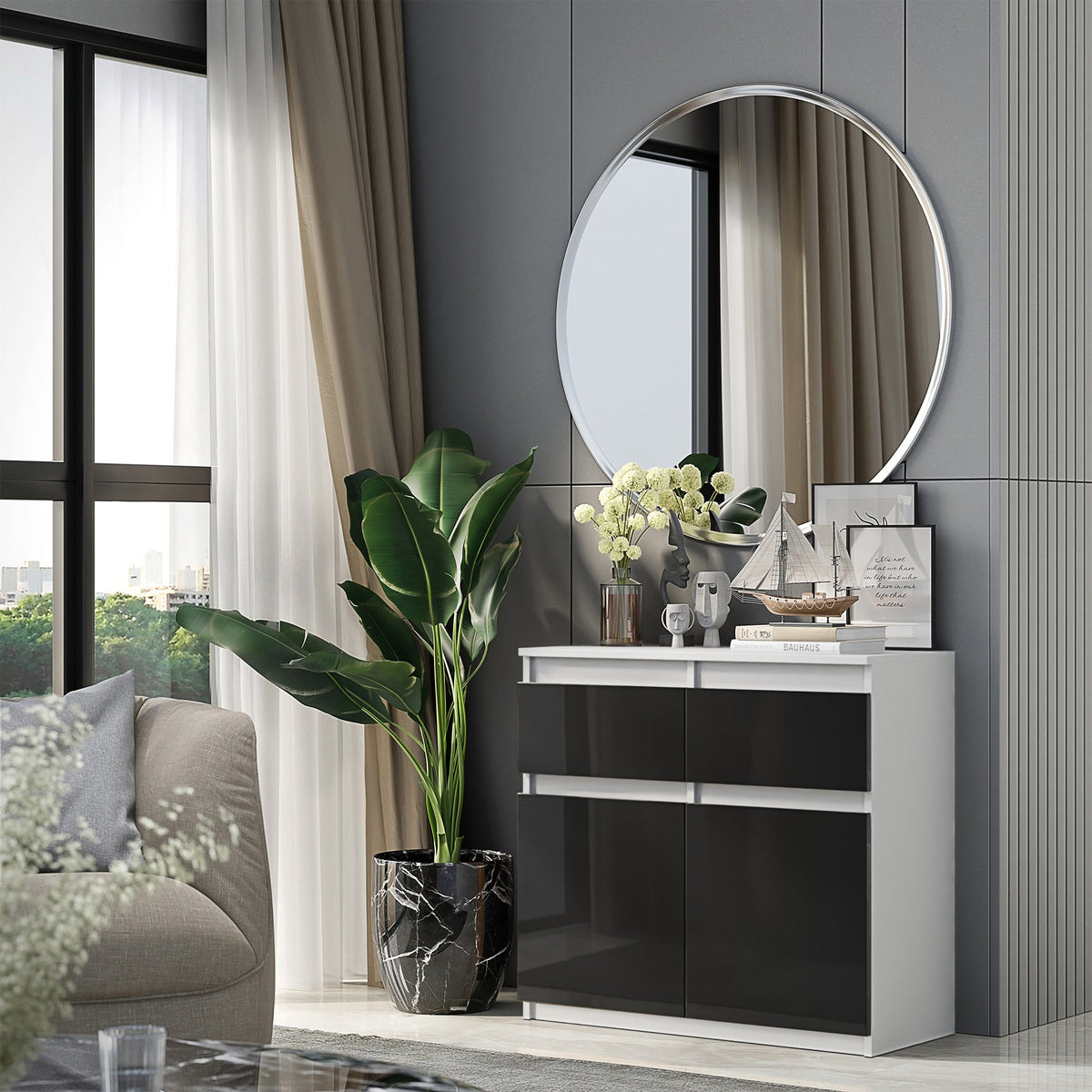 Noah Sideboard 80 cm / 2 Schubladen in Farbe von kommodly