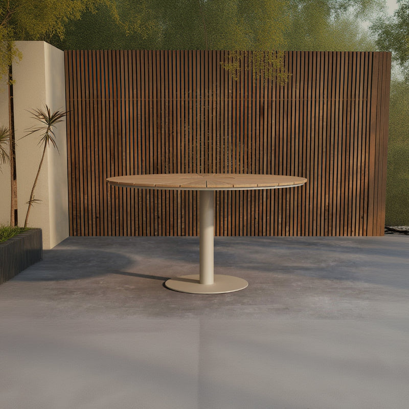 Runder Esstisch Sora in Farbe Beige von kommodly
