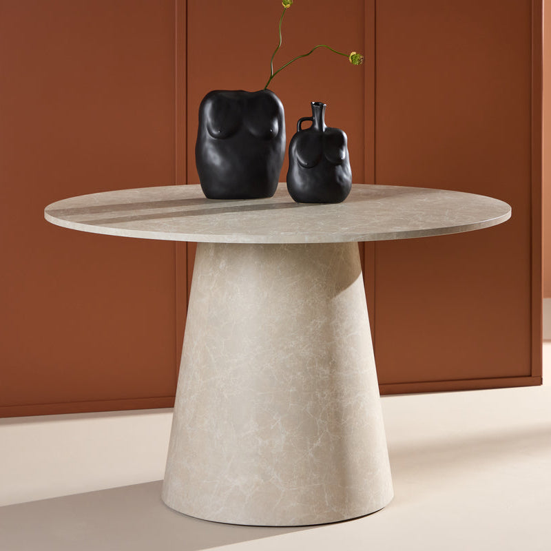 Runder Esstisch Vero in Farbe Beige von kommodly