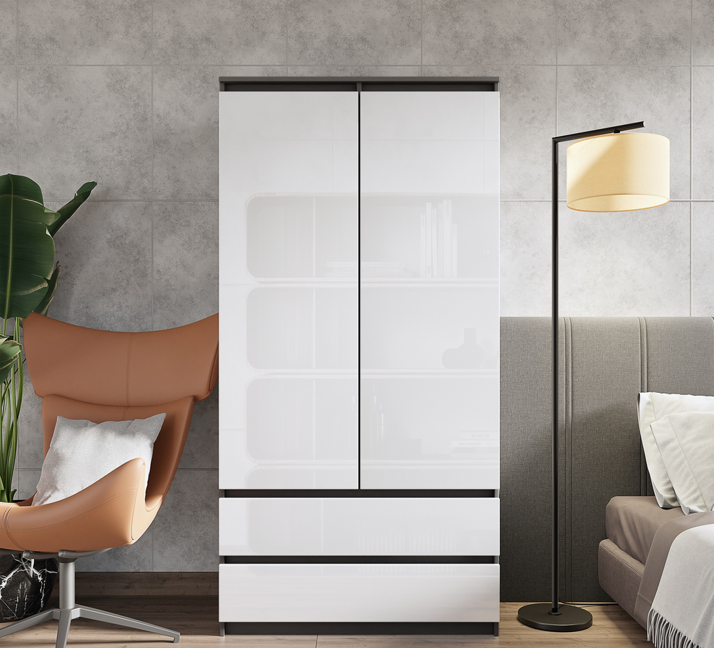 Joelle Kleiderschrank 90 cm / 2 Türen in Farbe von kommodly