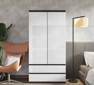Joelle Kleiderschrank 90 cm / 2 Türen in Farbe von kommodly