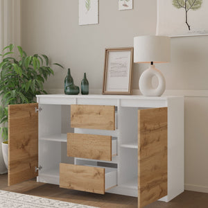 Mikel Sideboard 120 cm / 3 Schubladen in Farbe von kommodly