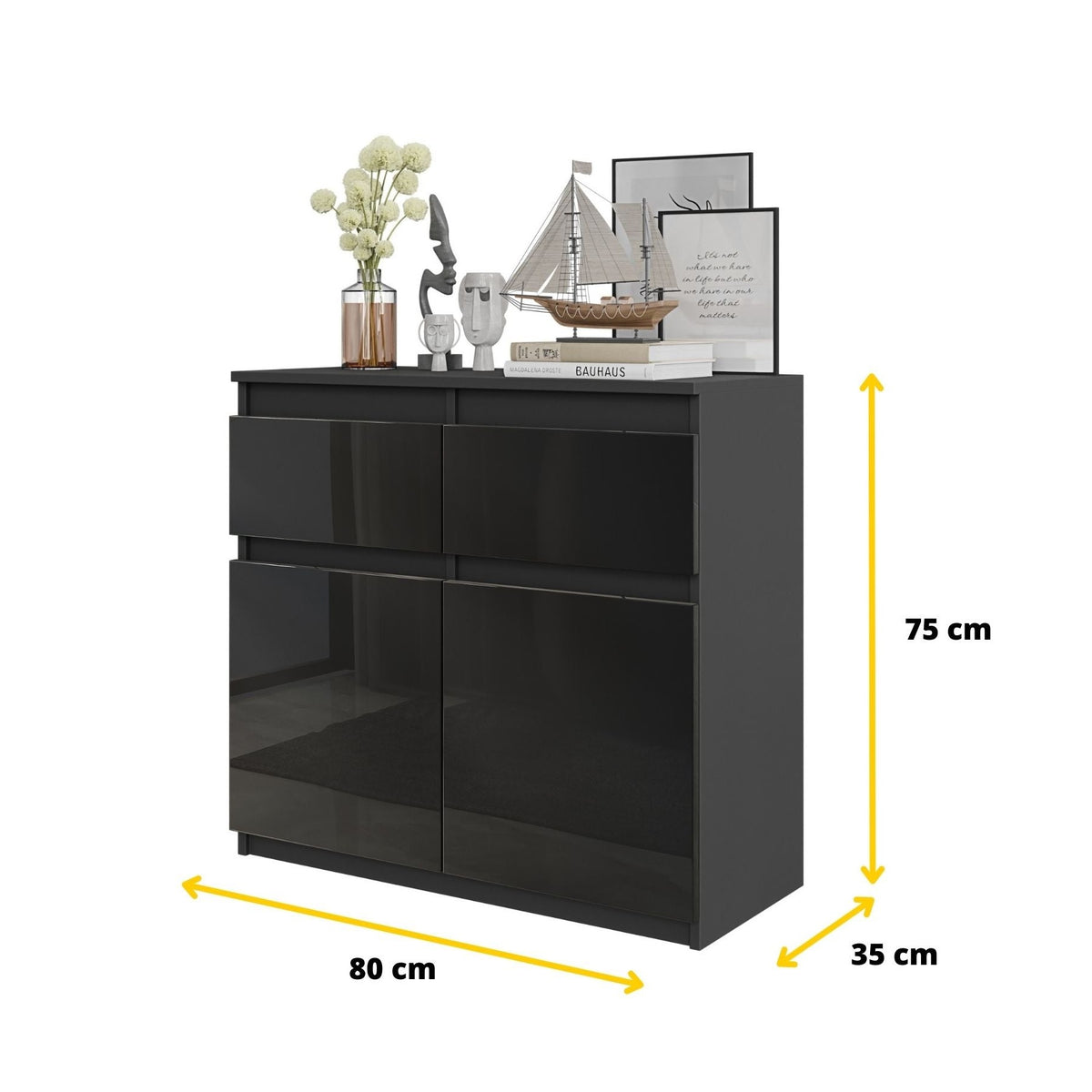 Noah Sideboard 80 cm / 2 Schubladen in Farbe von kommodly
