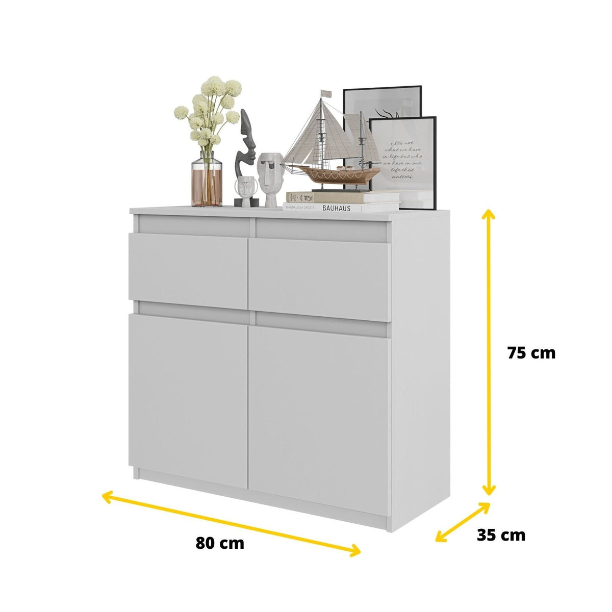 Noah Sideboard 80 cm / 2 Schubladen in Farbe von kommodly