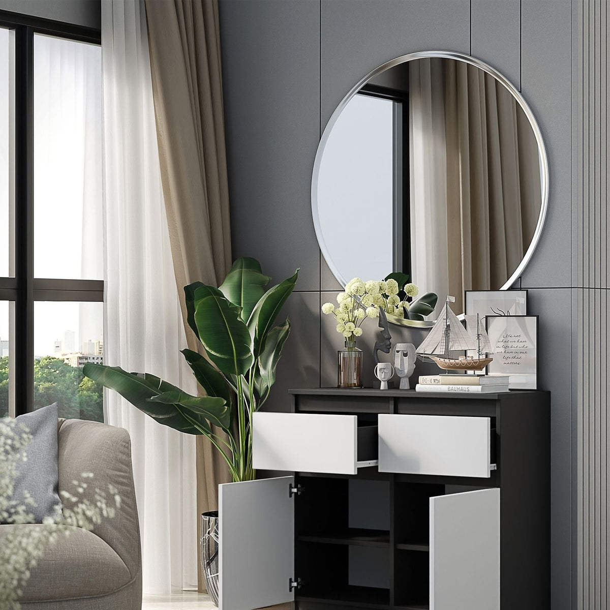 Noah Sideboard 80 cm / 2 Schubladen in Farbe von kommodly