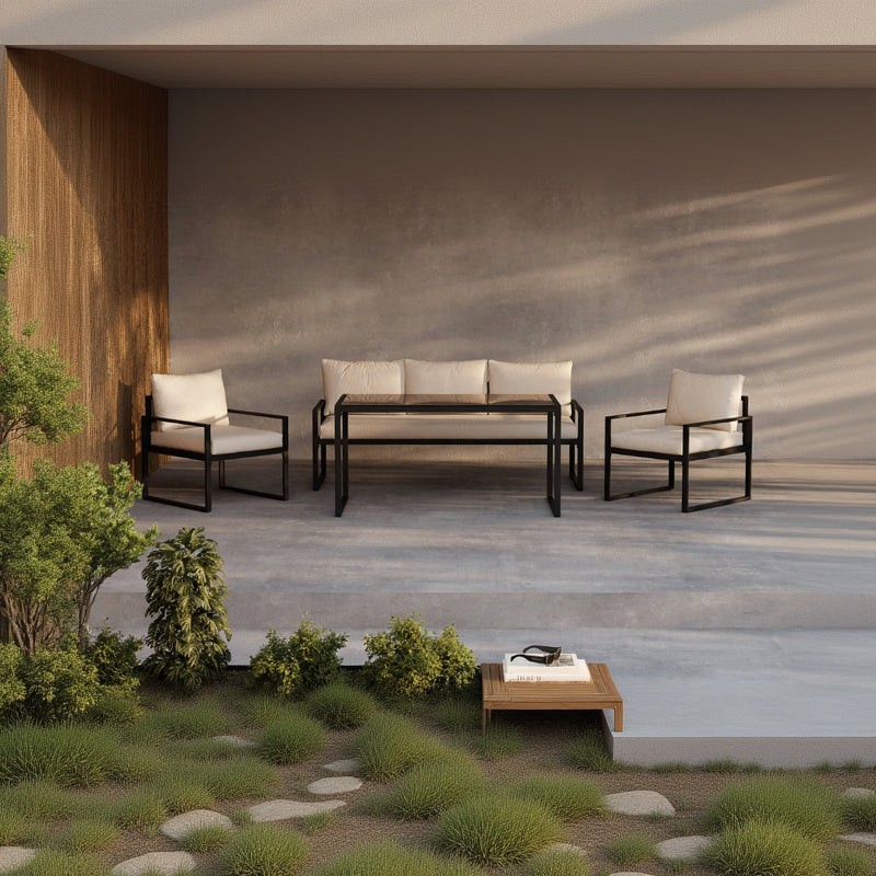 Lounge-Set Lumi in Farbe Beige Schwarz von kommodly