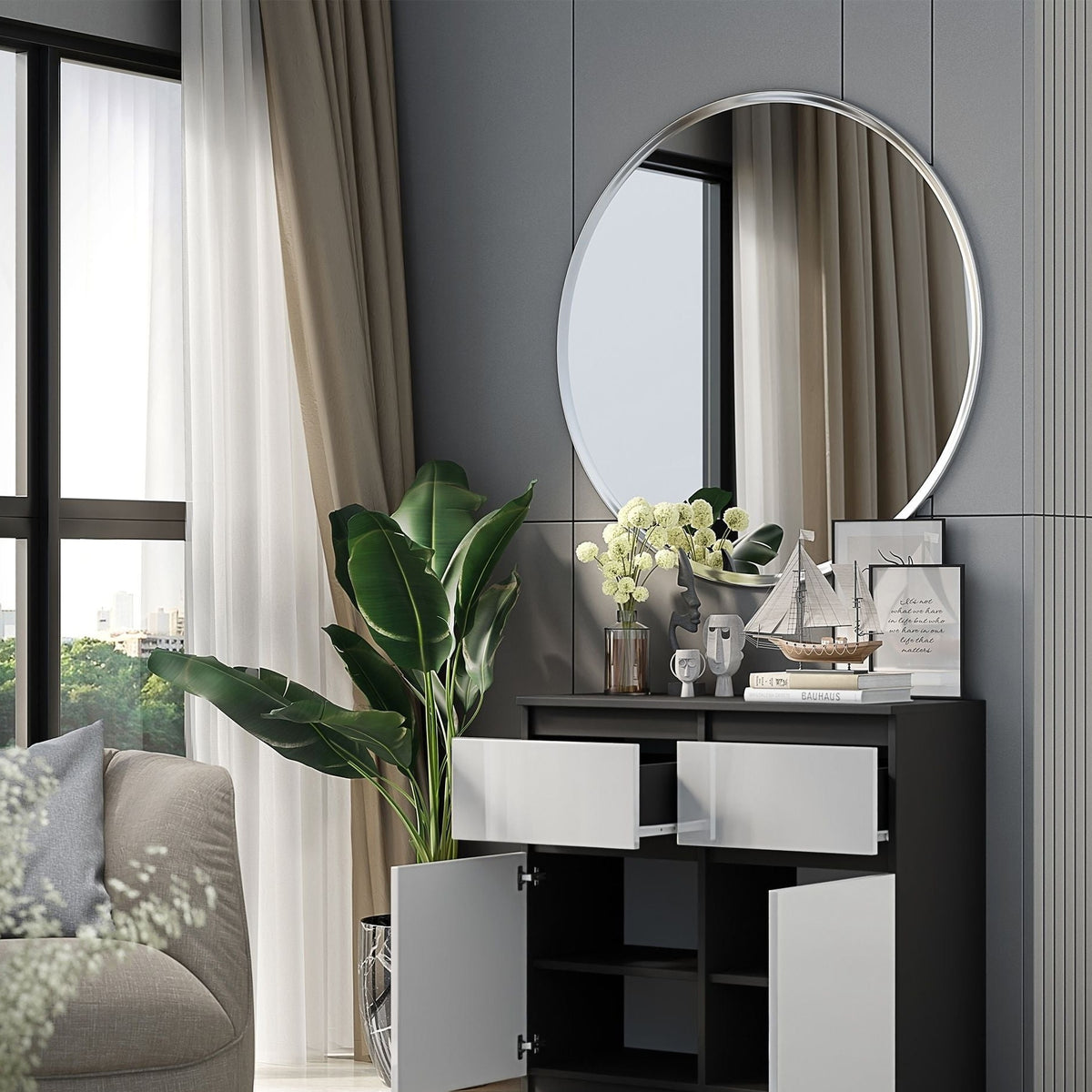 Noah Sideboard 80 cm / 2 Schubladen in Farbe von kommodly