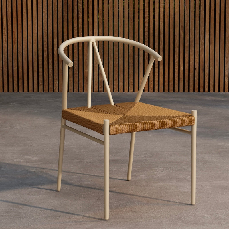 Stuhl Vazi in Farbe Beige Weiß von kommodly