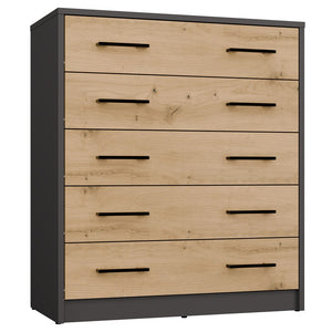 Schuhschrank Velo in Farbe Anthrazit Eiche von kommodly
