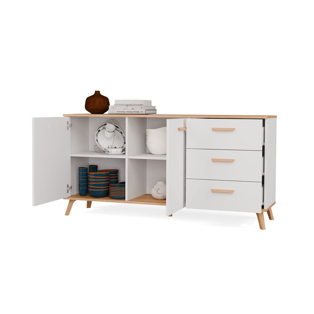 Kommode Ada Weiß/Artisan Eiche in Farbe von kommodly