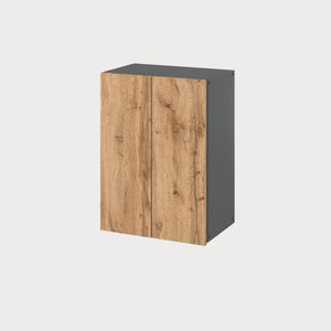 Badezimmerschrank Beautybox 40cm in Farbe Grau Matt Eiche von Kommodly