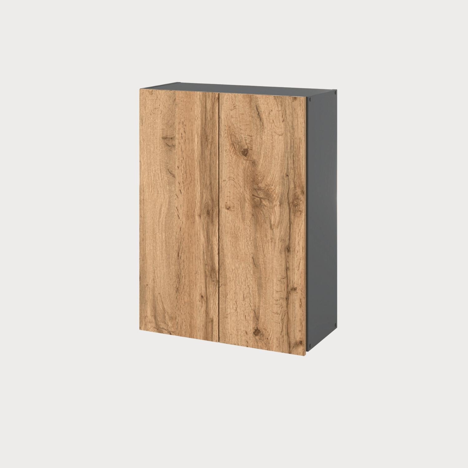 Badezimmerschrank Beautybox 60cm in Farbe Grau Matt Eiche von Kommodly