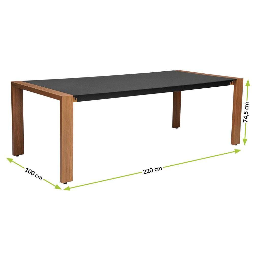 Gartenmöbel-Set Nida Anthrazit/Braun in Farbe von kommodly