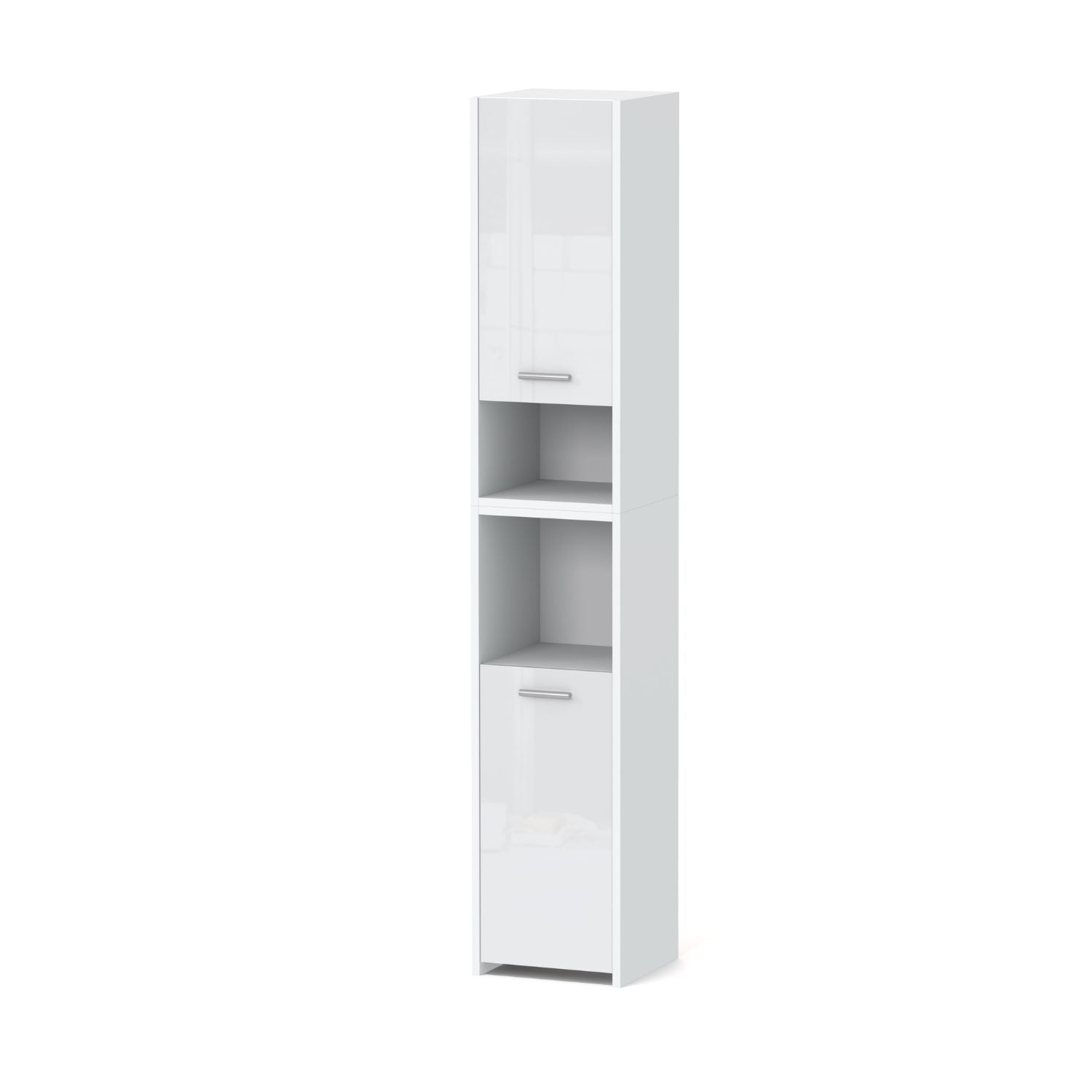 Hochschrank Hannes in Farbe Weiß Hochglanz von Kommodly