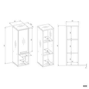 Wandhängeschrank Ida Weiß in Farbe von kommodly