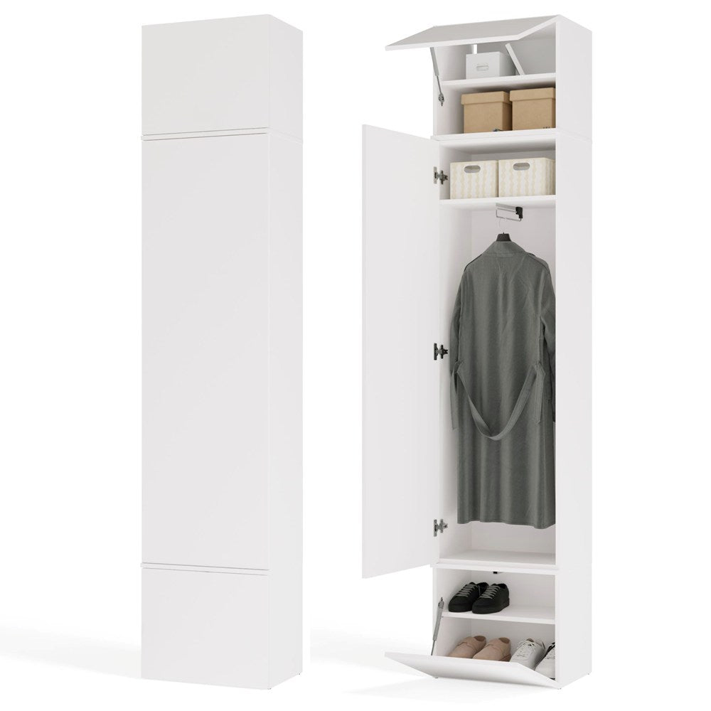 Garderobe Gerhard Single in Farbe Weiß von Kommodly