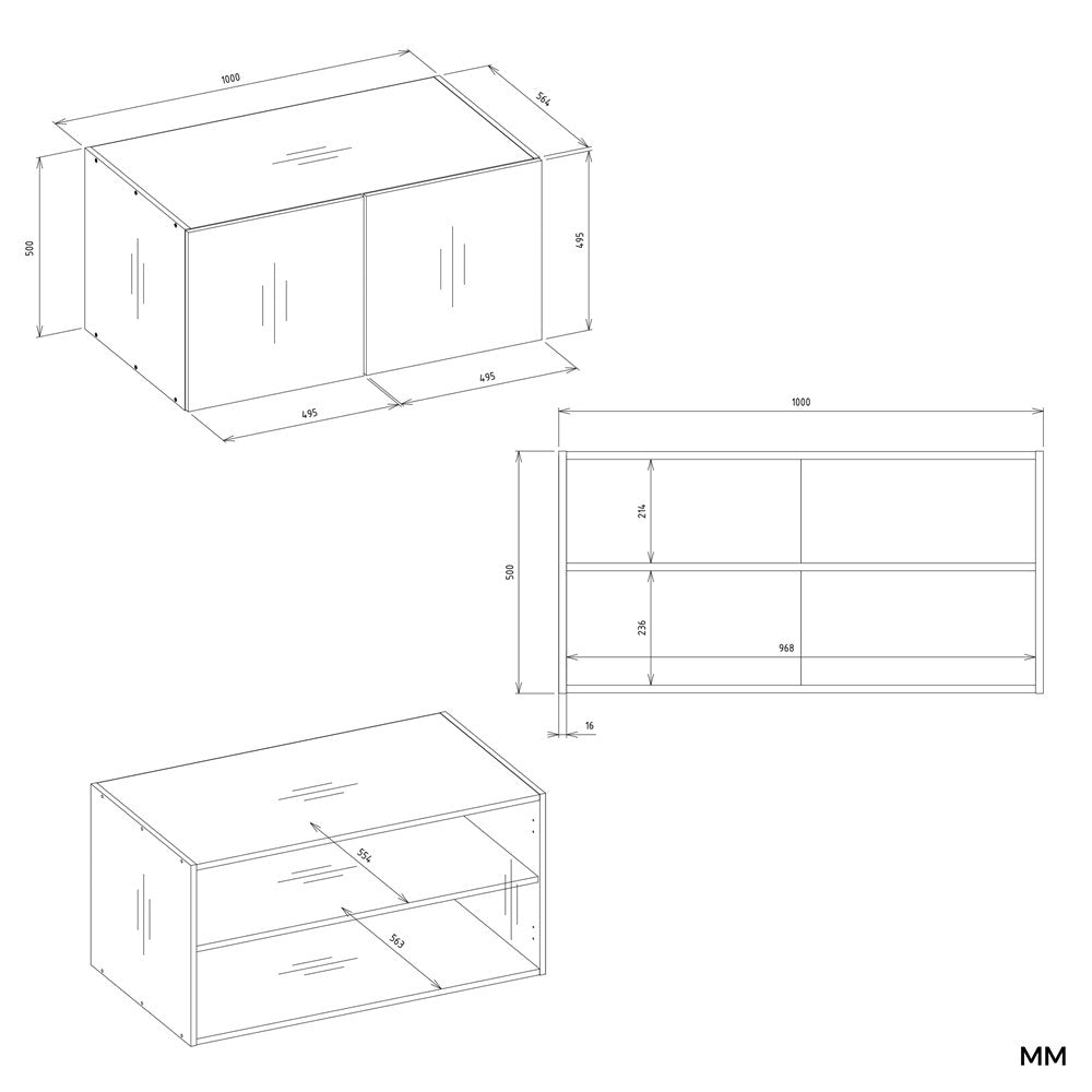 Oberschrank Sava in Farbe von kommodly