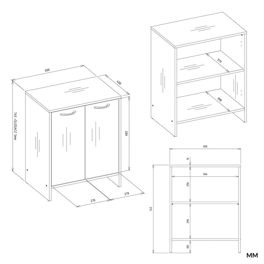 Badezimmerschrank Vio in Farbe von kommodly