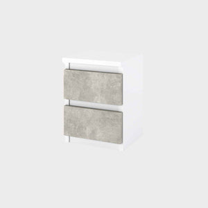 Nachttisch Nala in Farbe Weiß Matt Beton von Kommodly