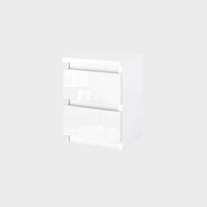 Nachttisch Nala in Farbe Weiß Matt Weiß Hochglanz von Kommodly