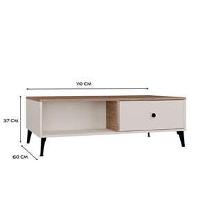 Couchtisch Tova Beige/Eiche in Farbe von kommodly
